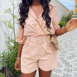 Nude Matching Short Set
